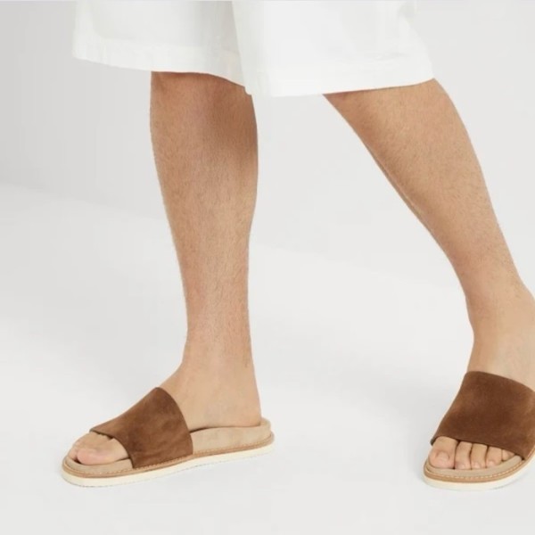 ✨브루넬로쿠치넬리 남성 브라운 슬리퍼 - Brunello Cucinelli Womens Brown Slippers - brs68x