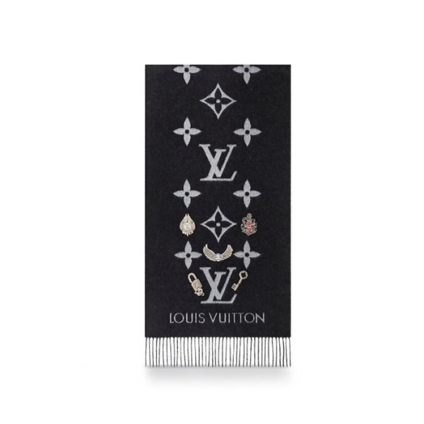 ✨루이비통 여성 블랙 머플러 - Louis vuitton Womens Black Muffler - acc1745x