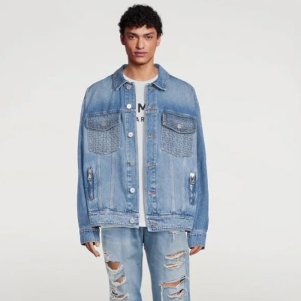 ✨발망 남성 블루 자켓- Balmain Mens Blue Jackets - bmc01x