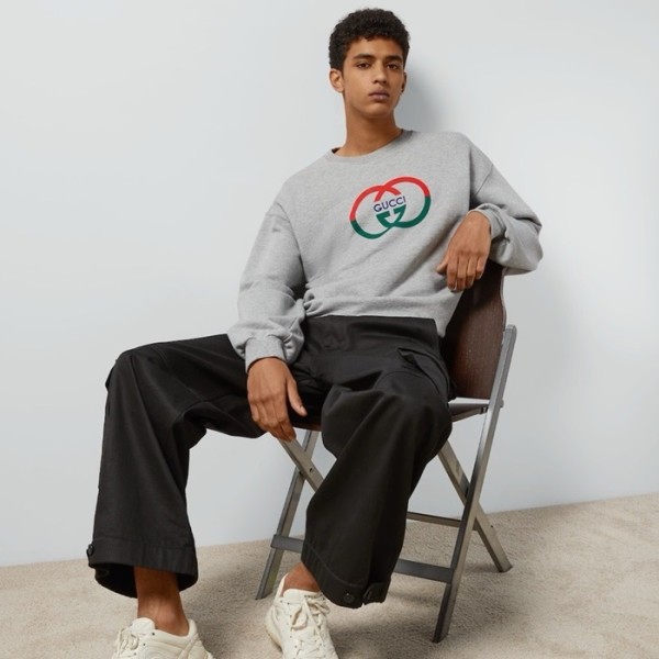 ✨구찌 남성 베이직 그레이 맨투맨 - Gucci Mens Gray Tshirts - guc293x