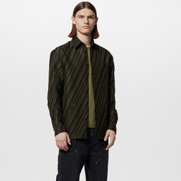 ✨루이비통 남성 카키 셔츠 - Louis vuitton Mens Khaki Shirts - lvc295x