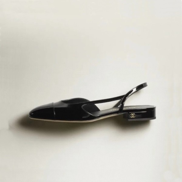 ✨샤넬 여성 미들힐 슬링백 - Chanel Womens Black Slingback - chs109x