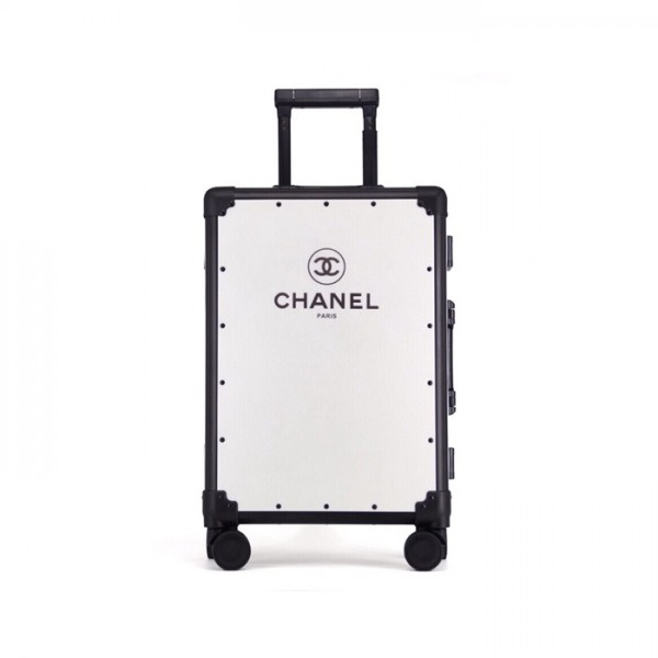 ✨샤넬 이니셜 화이트 캐리어 - Chanel Initial White Carrier - chc91x