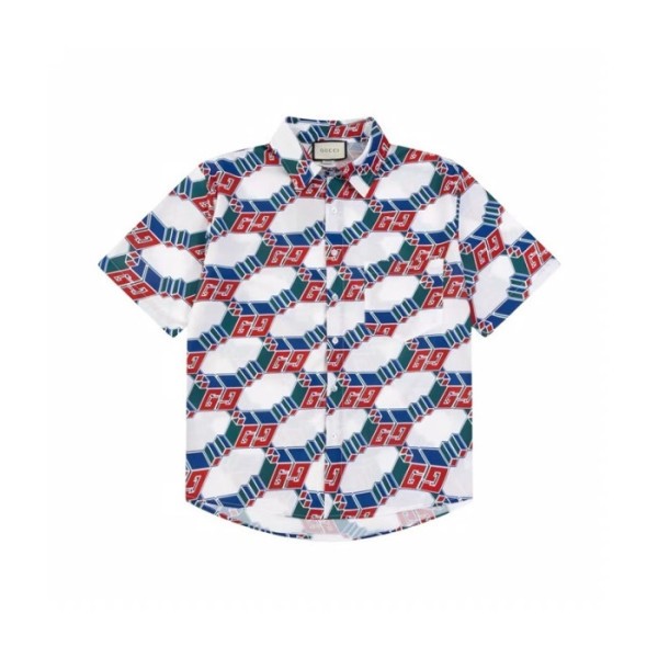 ✨구찌 남성 화이트 반팔 셔츠 - Gucci Mens White Shirts - guc309x
