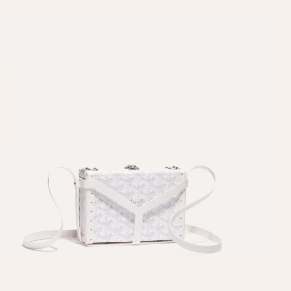 ✨고야드 여성 화이트 미노디에르 트렁크 백 - Goyard Womens Minaudiere Trunk Bag - gob1269x