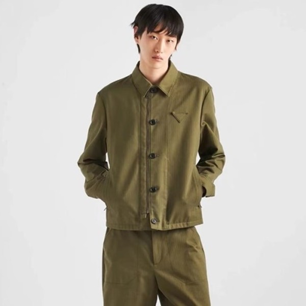 ✨프라다 남성 카키 자켓 - Prada Mens Khaki Jackets - prc348x