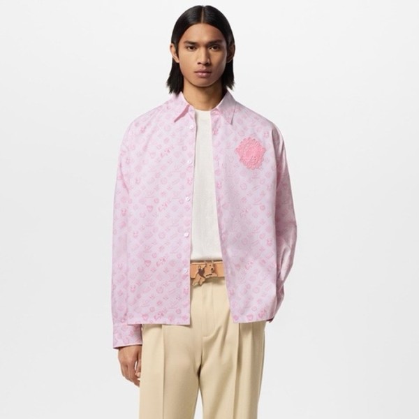 ✨루이비통 남성 핑크 셔츠 - Louis vuitton Mens Pink Shirts - lvc375x