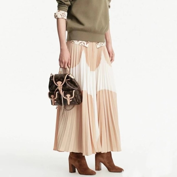 ✨루이비통 여성 베이지 롱 스커트 - Louis vuitton Womens Beige Long Skirts - lvc376x