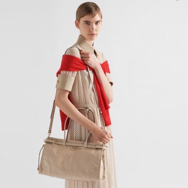 ✨프라다 여성 베이지 럭스 소프트 백 - Prada Womens Beige LuxSoft Bag - prb1603x