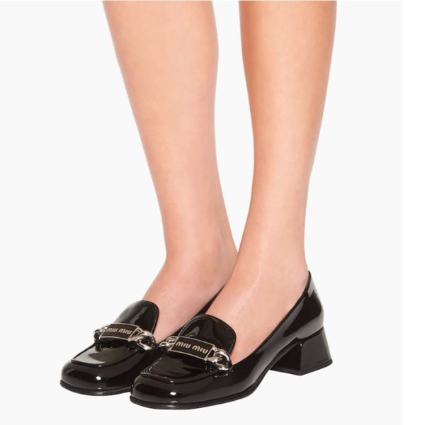 ✨미우미우 여성 블랙 메리제인 - Miumiu Womens Black Shoes - mis663x