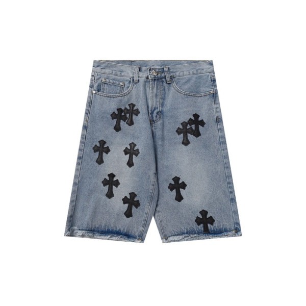 ✨크롬하츠 남성 블루 반바지 - Chrom Hearts Blue Half-pants - chc793x