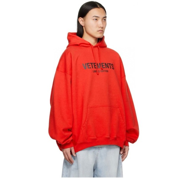 ✨베트멍 남/녀 레드 후드티 - Vetements Unisex Red Hoodie - vec852x