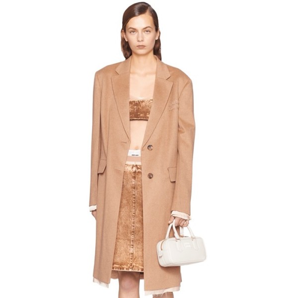 ✨미우미우 여성 화이트 아르카디 볼링백 - Miumiu Womens Arcadie Bag - mib1984x