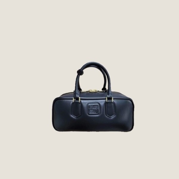 ✨미우미우 여성 블랙 아르카디 볼링백 - Miumiu Womens Arcadie Bag - mib1989x