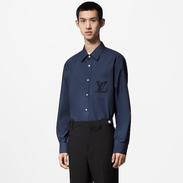 ✨루이비통 남성 네이비 셔츠 - Louis vuitton Mens Navy Shirts - lvc874x