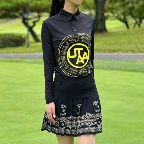 ✨[UTAA] 유타 여성 서클 엠블럼 폴로 롱슬리브 - gol169x