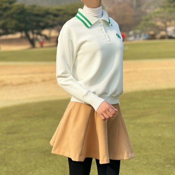 ✨[G/FORE] 지포어 여성 Two Tone Collar 피케 폴로 - gol172x