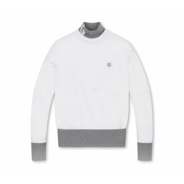 ✨[G/FORE] 지포어 여성 프론트-백 컬러 매칭 넥 스웨터 - gol319x