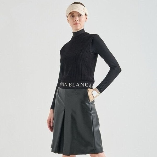 ✨[LANVIN BLANC] 랑방블랑 여성 페이크 레더 발수 쇼츠 - gol326x