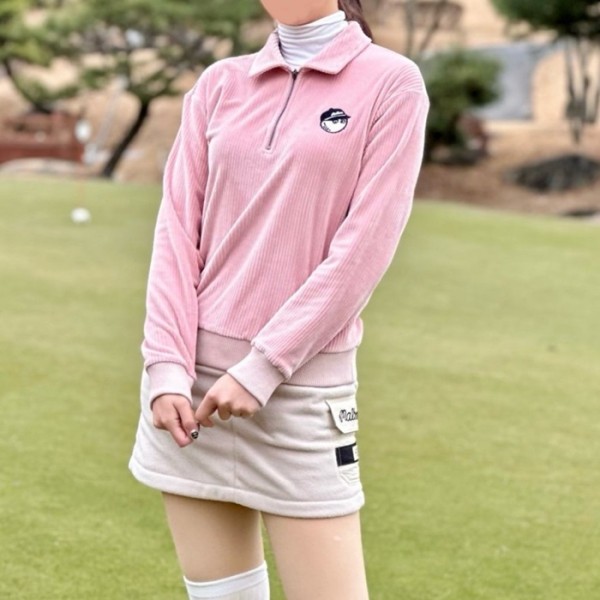 ✨[MALBON] 말본 여성 버킷 코르듀이 집업 티셔츠 - gol345x