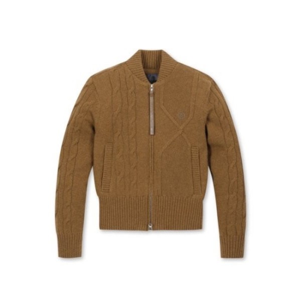 ✨[G/FORE] 지포어 여성 언발란스 케이블 스웨터 풀집 - gol373x