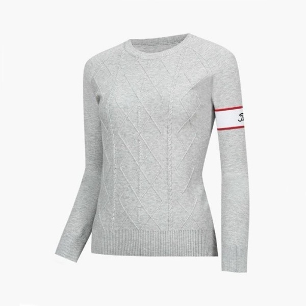 ✨[Titleist] 타이틀리스트 여성 케이블 라운드 넥 스웨터 - gol436x