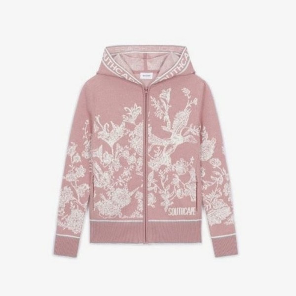 ✨[SOUTHCAPE] 사우스케이프 여성 플로럴 후드 집업 가디건 - gol441x