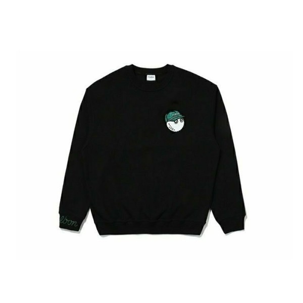 ✨[MALBON] 말본 여성 Buckets 크루넥 플리스 티셔츠 - gol470x