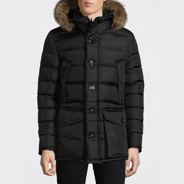 ✨몽클레어 남성 클루니 패치 로고 다운 패딩 - Moncler Mens Black Down Padding - moc914x