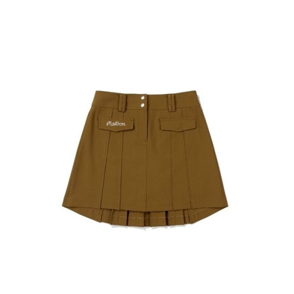 ✨[MALBON] 말본 여성 플리츠 카고 스커트 - gol482x