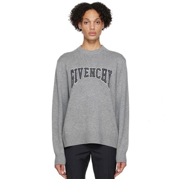 ✨지방시 여성 그레이 컬리지 스웨터 - Givenchy Womens Gray Knits - gic916x