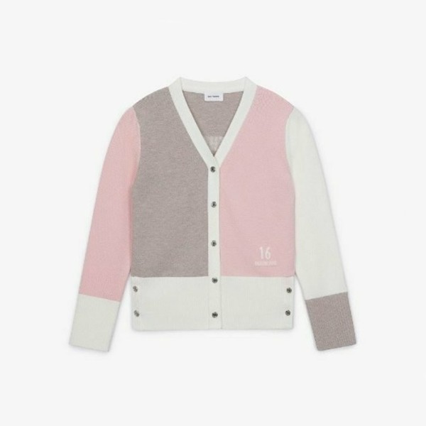 ✨[SOUTHCAPE] 사우스케이프 여성 16로고 컬러 배색 가디건 - gol502x