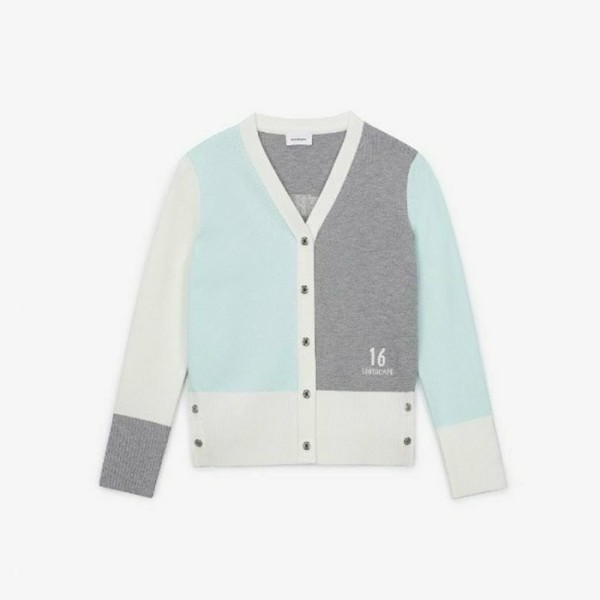 ✨[SOUTHCAPE] 사우스케이프 여성 16로고 컬러 배색 가디건 - gol503x