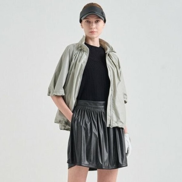 ✨[LANVIN BLANC] 랑방블랑 여성 발수 페이크 레더 스커트 - gol546x