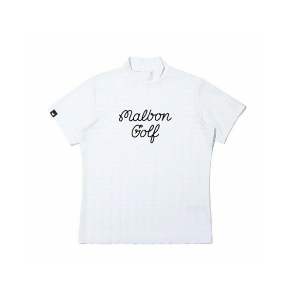 ✨[MALBON] 말본 여성 스크립트 모크넥 티셔츠 - gol772x