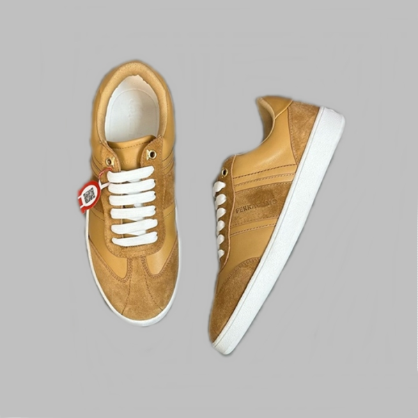 ✨페라가모 남성 카멜 스니커즈 - Ferragamo Mens Camel Sneakers - fes692x