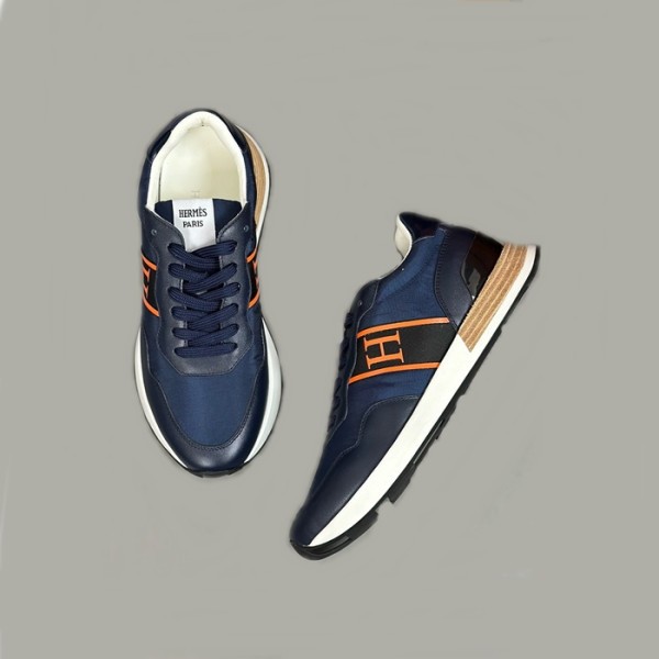 ✨에르메스 남성 엔볼 네이비 스니커즈 - Hermes Mens Navy Sneakers - hes712x