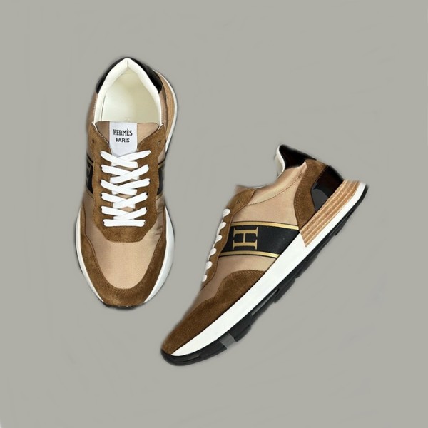 ✨에르메스 남성 엔볼 카멜 스니커즈 - Hermes Mens Camel Sneakers - hes713x