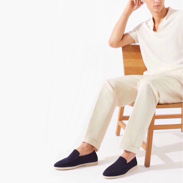 ✨로로피아나 남성 네이비 로퍼 - Loro Piana Mens Summer Walk Loafer - lps722x