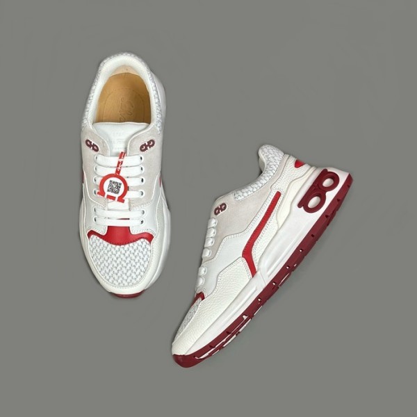 ✨페라가모 남성 레드 스니커즈 - Ferragamo Mens Red Sneakers - fes739x