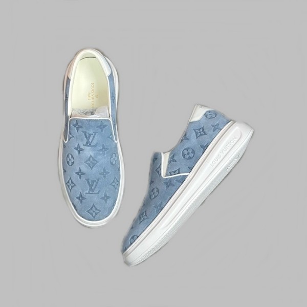 ✨루이비통 남성 블루 로퍼 - Louis vuitton Mens Blue Loafer - lvs759x