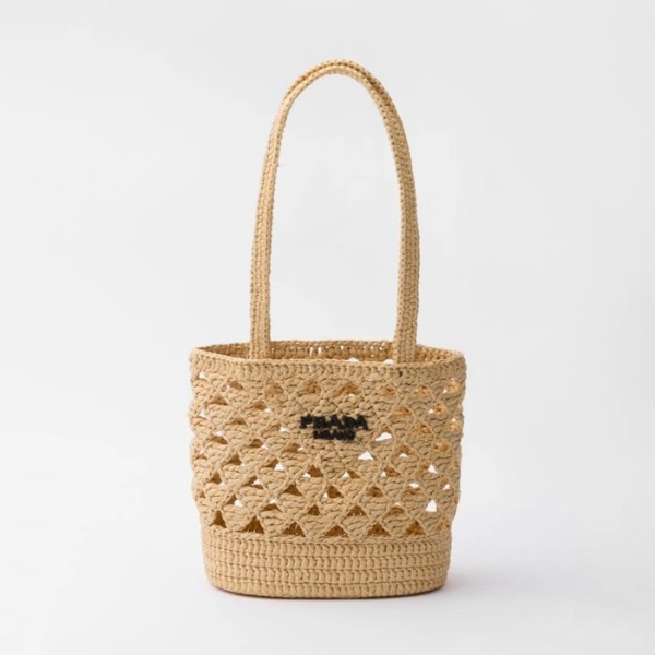 ✨프라다 여성 라피아 크로셰 숄더백 1BG494 - Prada Womens Beige Shoulder Bag - prb2032x