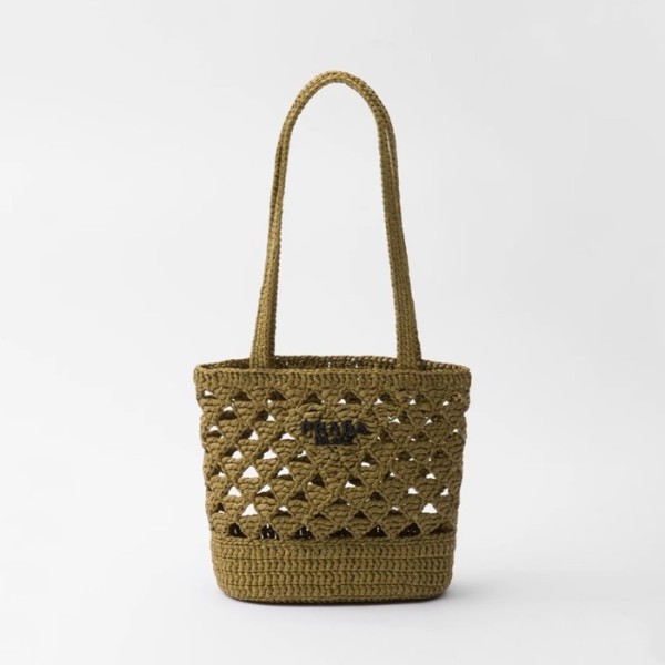 ✨프라다 여성 라피아 크로셰 숄더백 1BG494 - Prada Womens Khaki Shoulder Bag - prb2033x