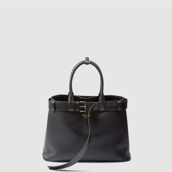 ✨프라다 여성 더블 벨트 토트백 1BA416 - Prada Womens Black Tote Bag - prb2047x