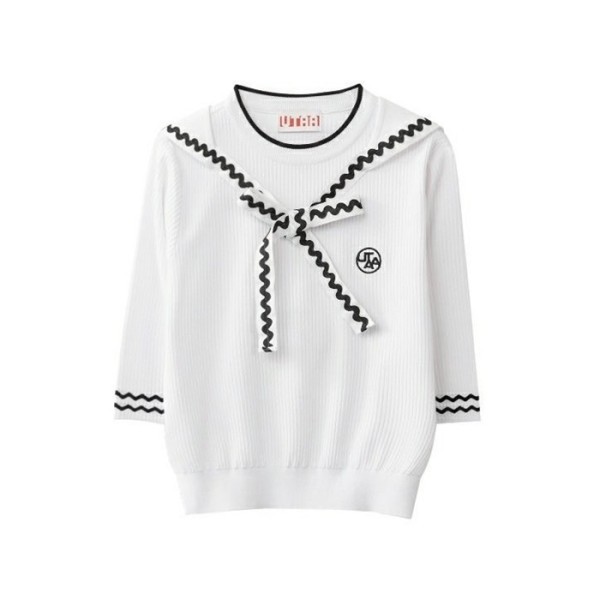 ✨[UTAA] 유타 여성 픽셀 리본 웨이브 풀오버 - gol866x