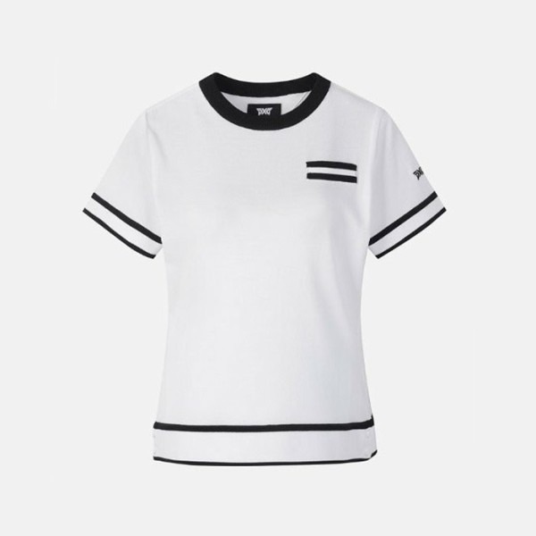 ✨PXG 여성 썸머 라운드넥 숏 슬리브 니트 - gol884x