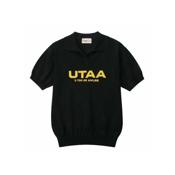 ✨[UTAA] 유타 여성 퍼트 로고 니트 PK 티셔츠 - gol926x