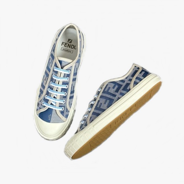 ✨펜디 남/녀 블루 스니커즈 - Fendi Unisex Blue Sneakers - fes814x