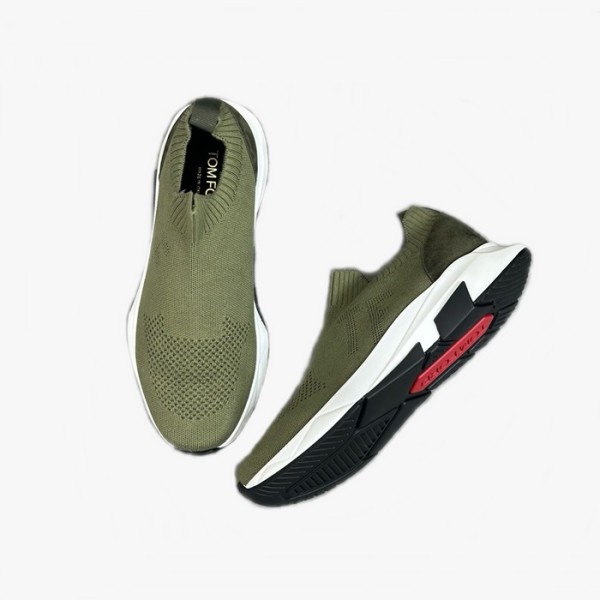 ✨톰포드 남성 카키 스니커즈 - Tom Ford Mens Khaki Sneakers - tos823x