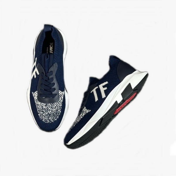 ✨톰포드 남성 네이비 스니커즈 - Tom Ford Mens Navy Sneakers - tos825x